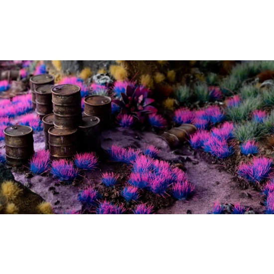 Gamers Grass  4 mm – Alien Neon (Wild) | Niebiesko-różowe kępki trawy do obcych światów i dioram fantasy